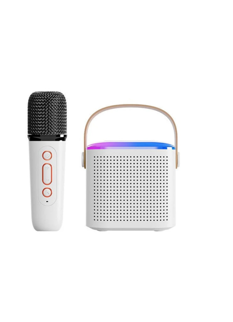 Microphone Karaoke Bluetooth Speaker With 2 Wireless Mic RGB LIGHT